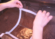 フィルムを水面に浮かべる