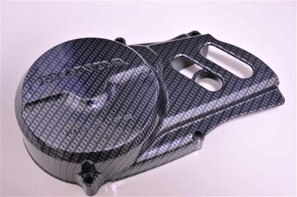 バイクのカーボン柄エンジンカバー