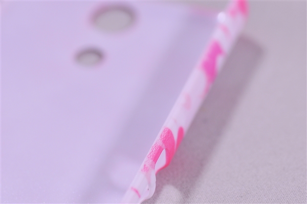 巻き込みが弱くひび割れる熱転写